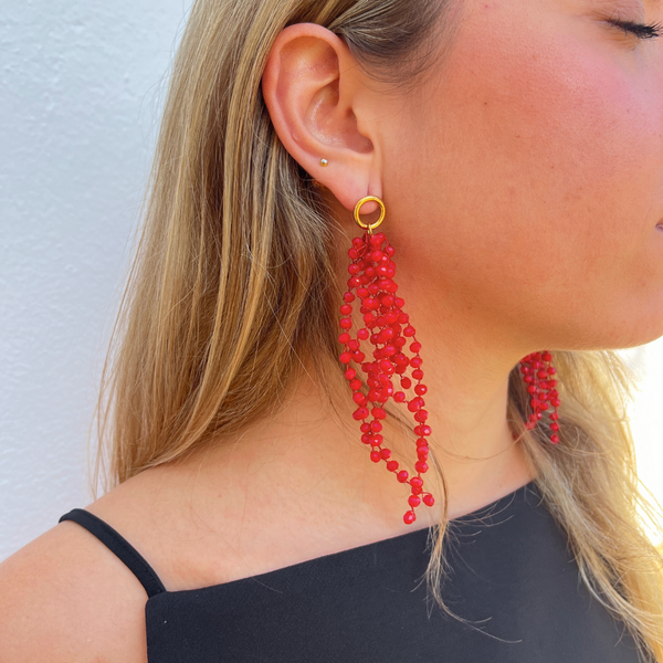Pendientes Celine largos elegantes y ligeros para bodas y fiestas